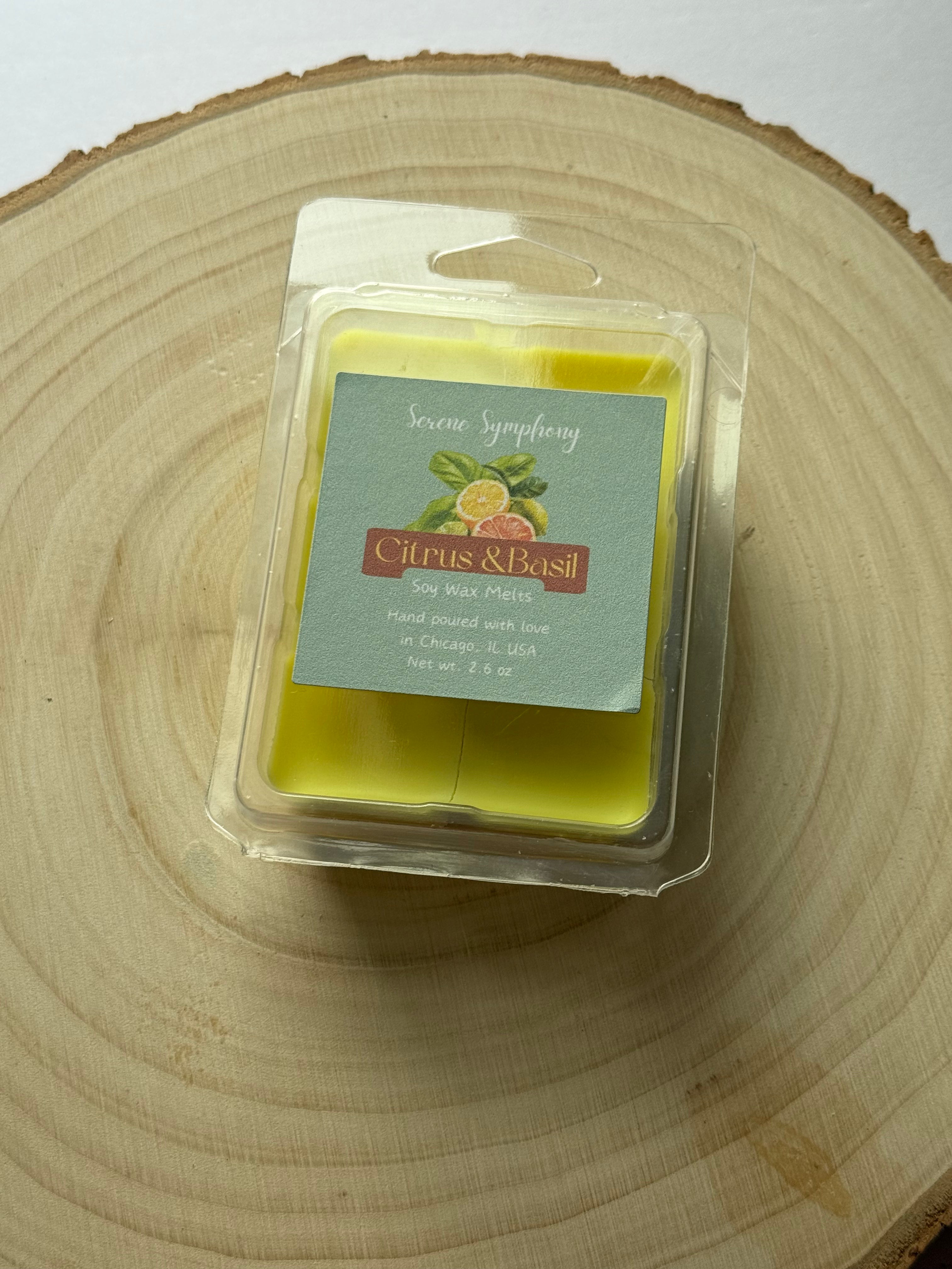 Citrus & Basil Scented Wax Melts