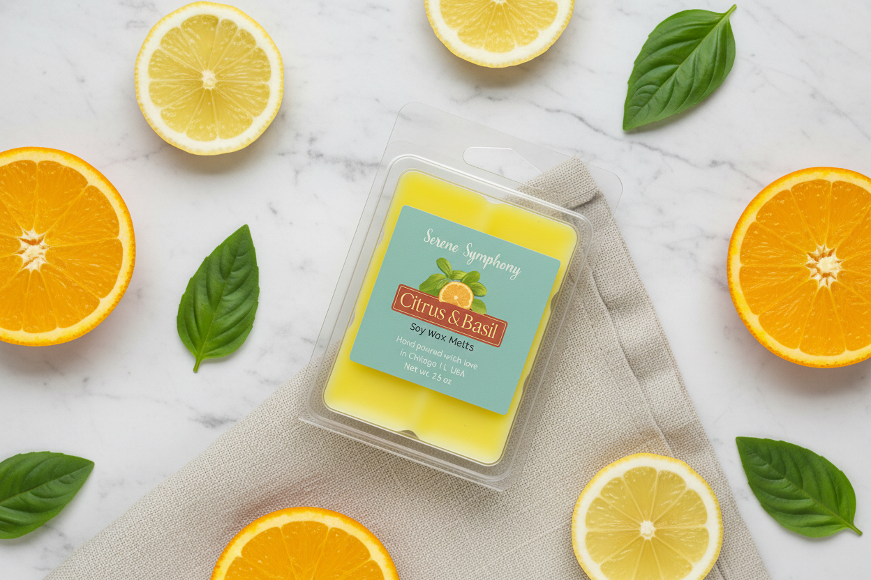 Citrus & Basil Scented Wax Melts