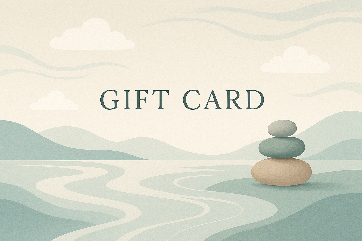 Relaxing gift card design for people on the go