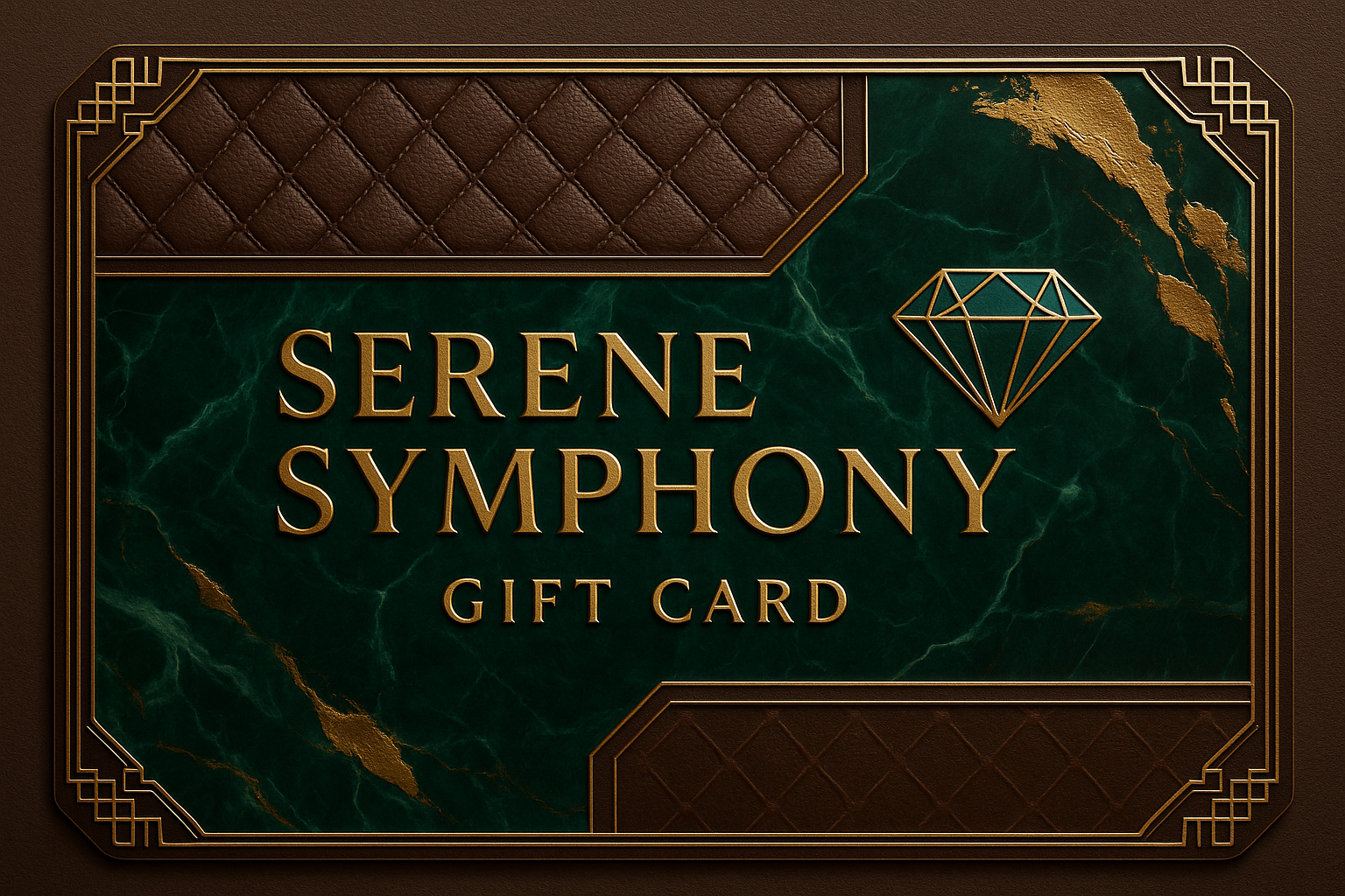 Ultra-luxurious Serene Symphony corporate gift card design